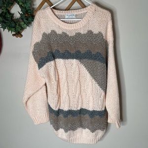 Vintage knit peach sweater